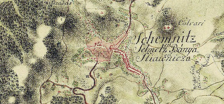 Banská Štiavnica na historických mapách