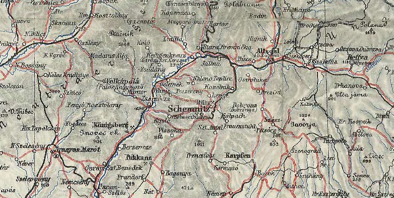 Banská Štiavnica na historických mapách