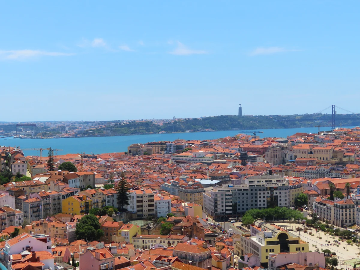 Verejne dostupné výhľady na Lisabon