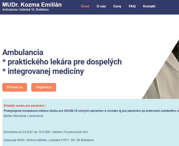 Ambulancia praktického lekára pre dospelých, integrovanej medicíny
