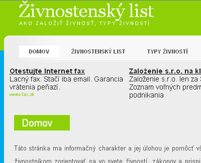 Živnostenský list