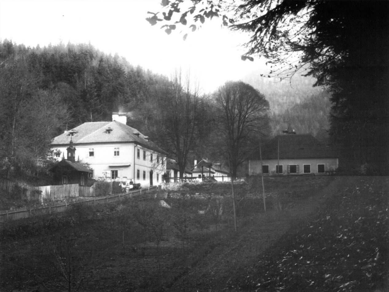 Schöpfrerštôlniansky tajch - historická fotografia
